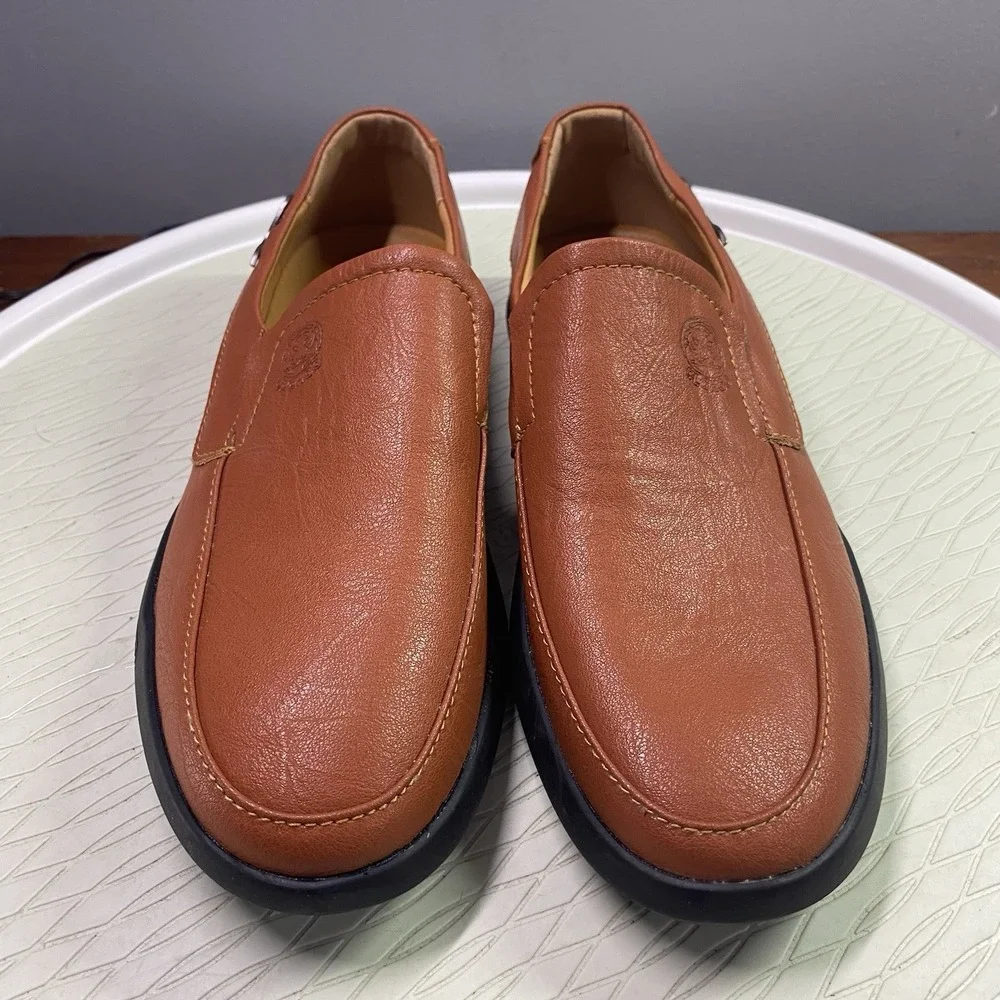 CLOHOO Men's Top Leather‎ Red/Brown Shoes Sz.US 8.5. 260. NWOB